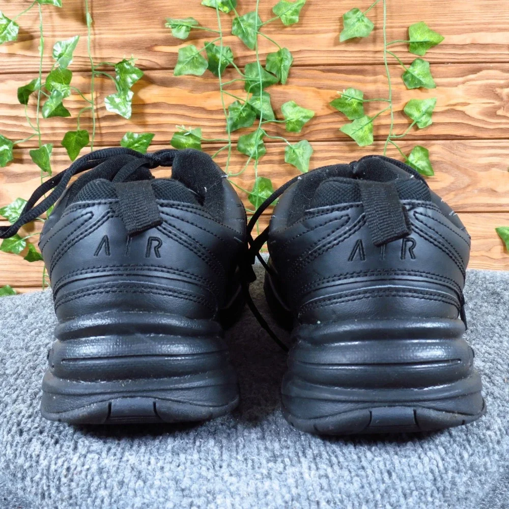 Nike Air Monarch‎ IV Mens Training Shoes Size 11.5 Cross Training Black Leather